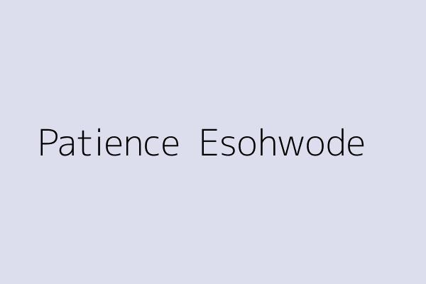 Patience  Esohwode 